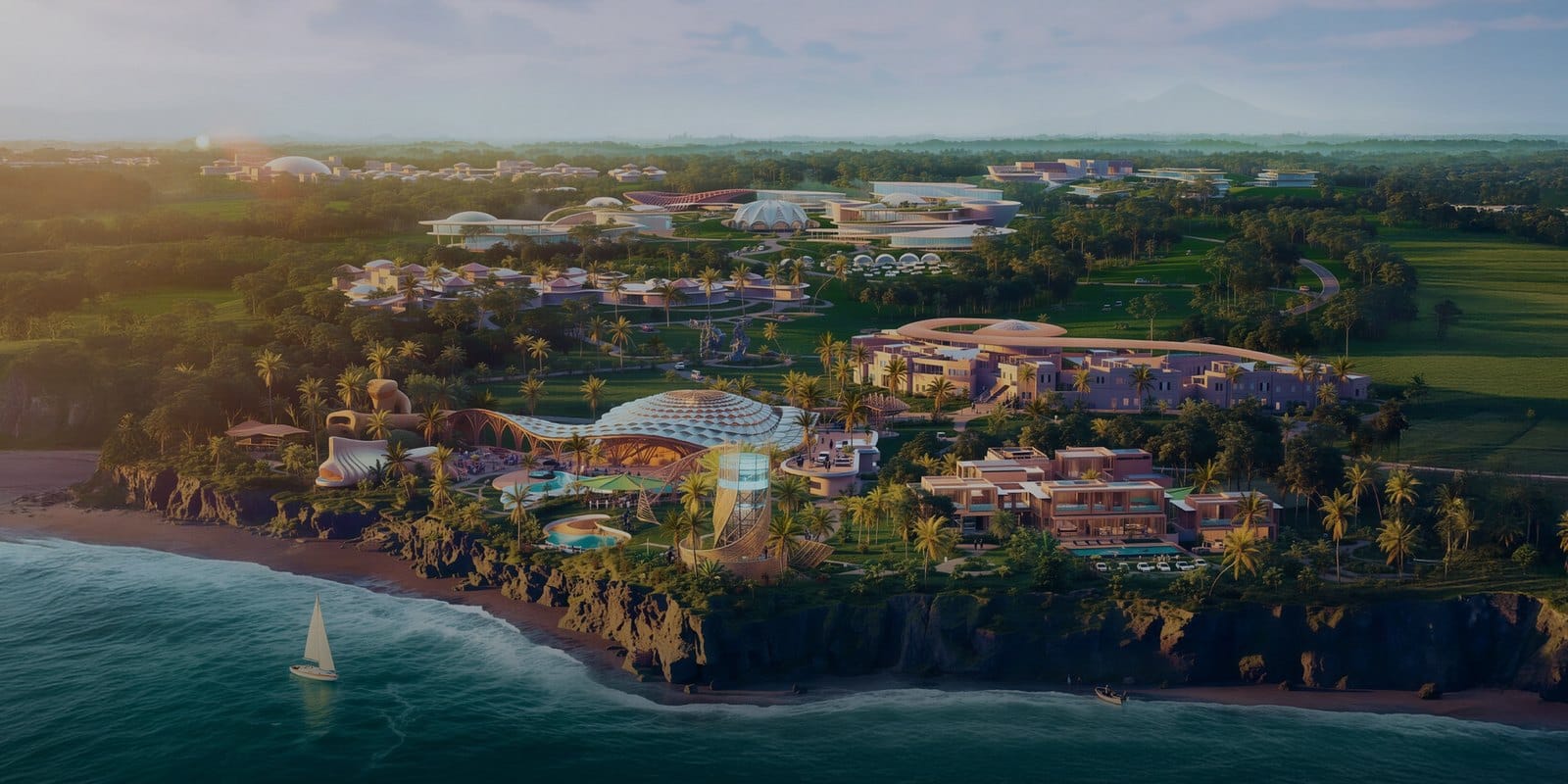 Nuanu master plan showing the location of Black Sands Oasis