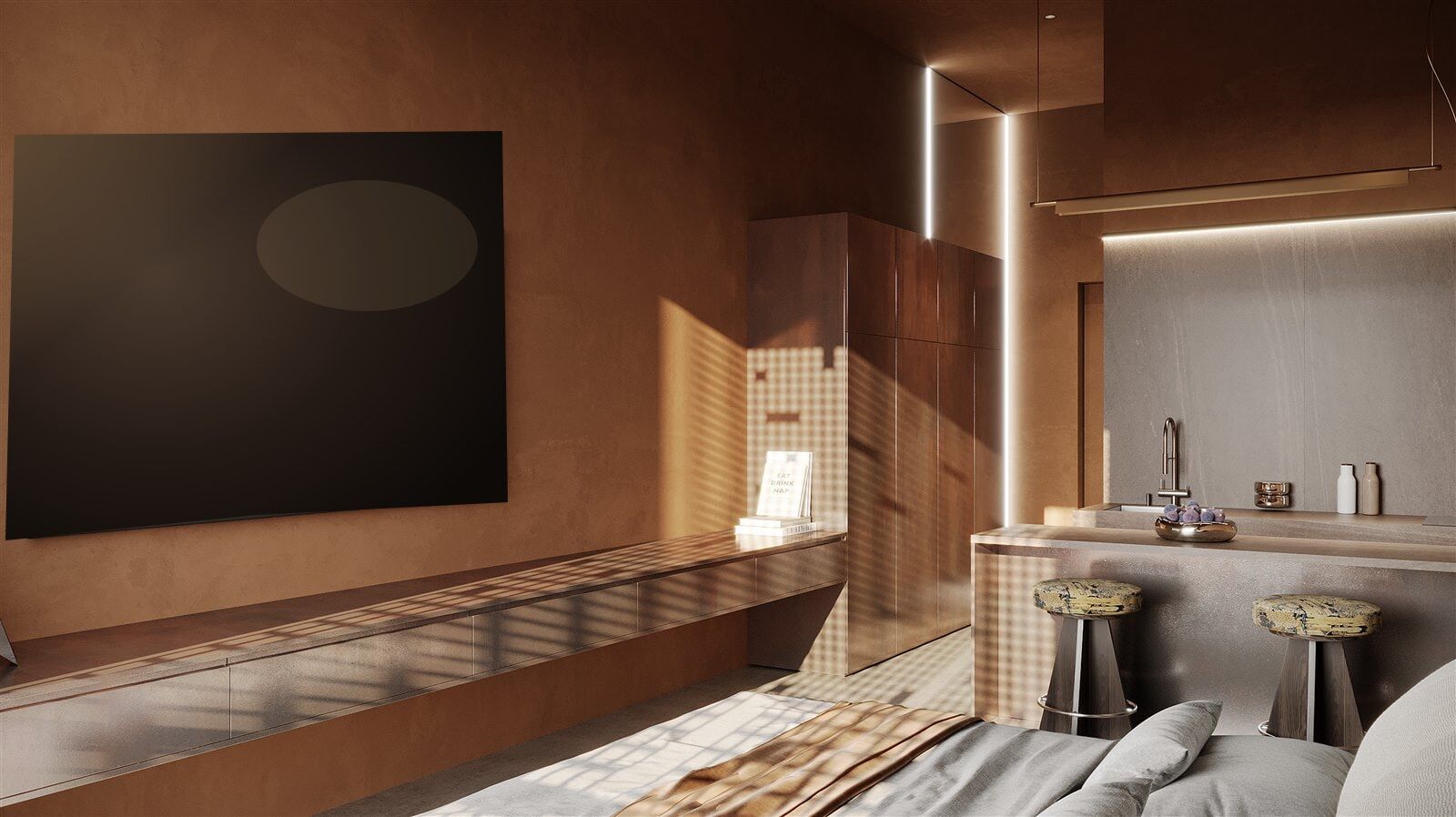 Studio villa interior